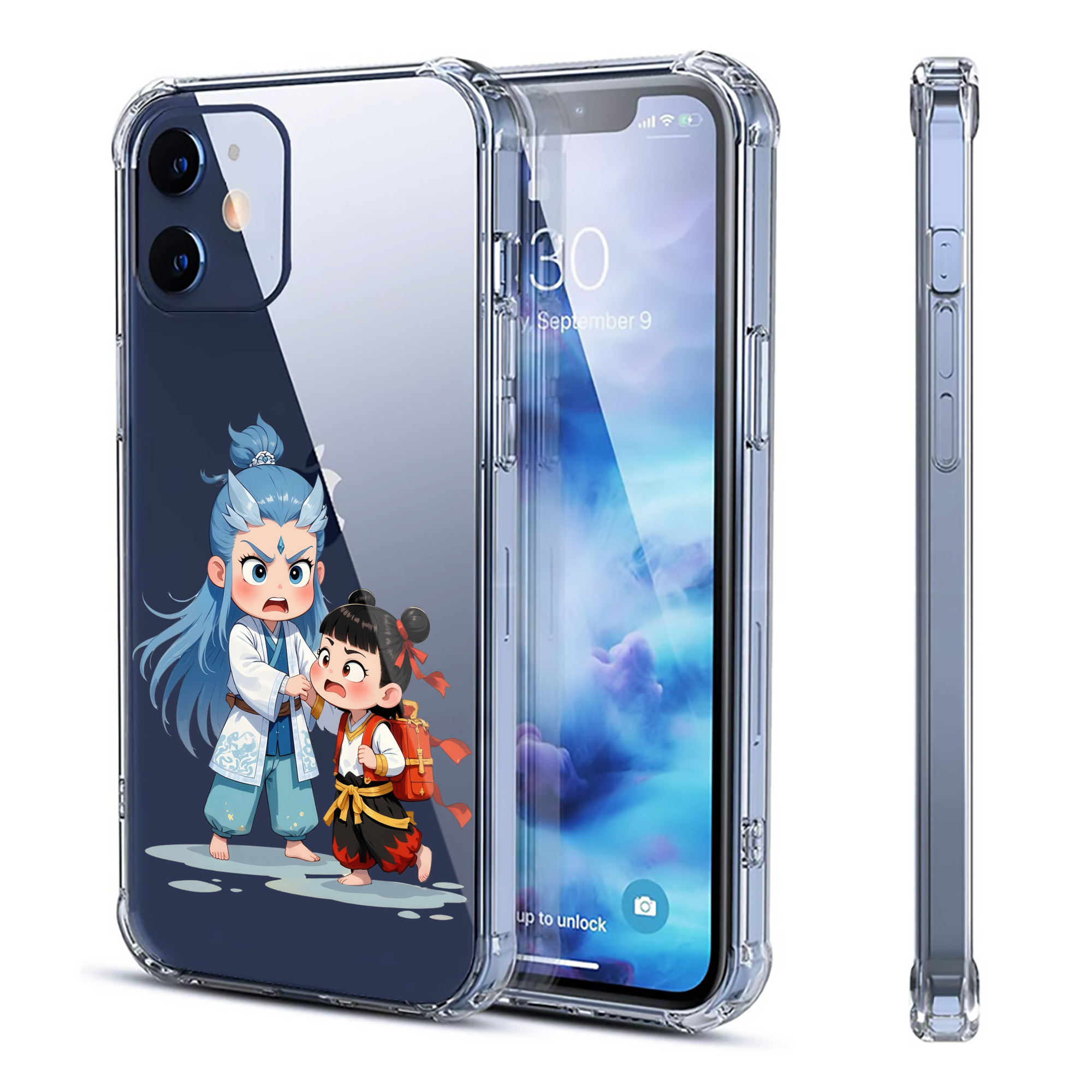 （画像用） Ne Zha 2 ナタ 魔童の大暴れ 【iPhone 12シリーズ対応】透明スマホケース（クリアソフトケース）